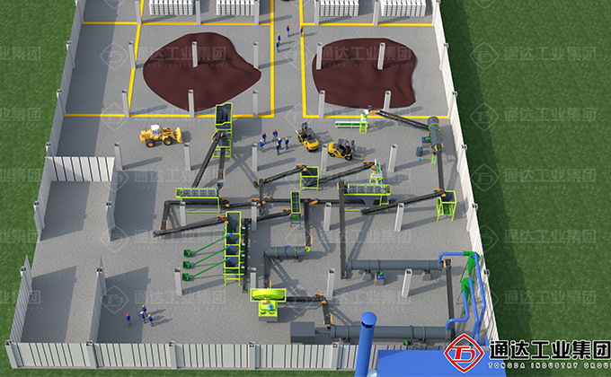 有機(jī)無(wú)機(jī)肥圓盤(pán)造粒機(jī)生產(chǎn)線